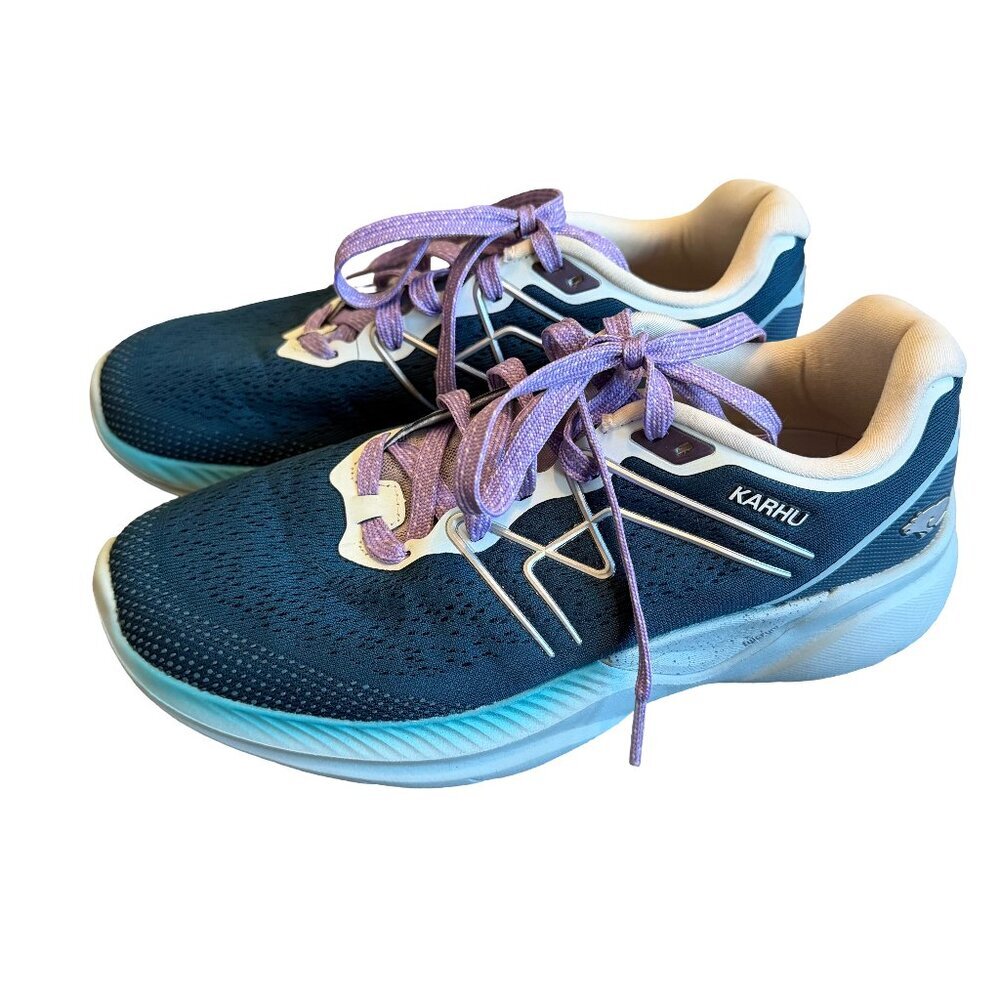 Karhu Fusion 3.5 Running Shoes Teal Purple Athletic Activewear Size 8 Women's